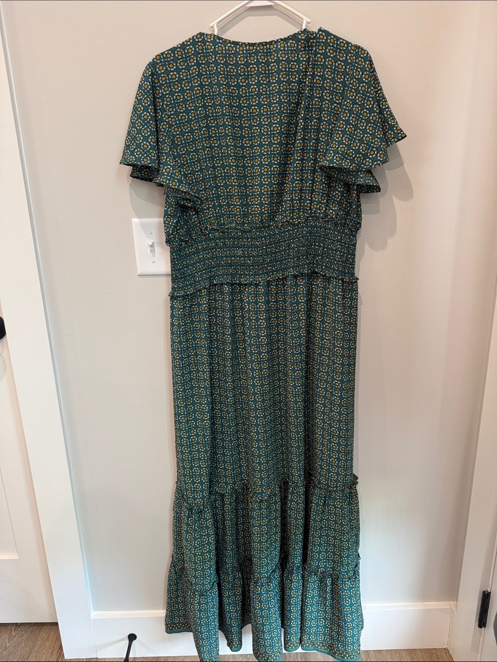 Max Studio Dark Teal Print Maxi Dress - Picture 9 of 15
